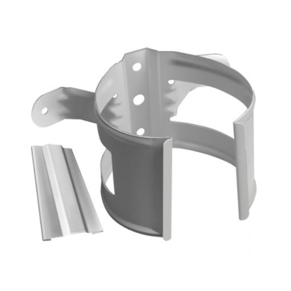 Водосток Grand Line 125x90 – Хомут трубы (на дерево) RAL 9003 купить в Электростале