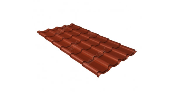 Металлочерепица камея 0,5 Satin RAL 8004 терракота купить в Электростале