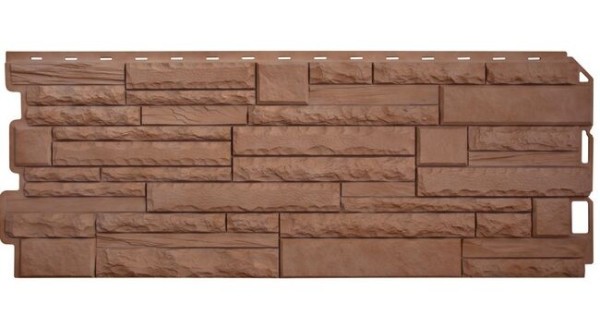 Фасадная панель Альта-Профиль Скалистый камень ЭКО Терракотовый купить в Электростале