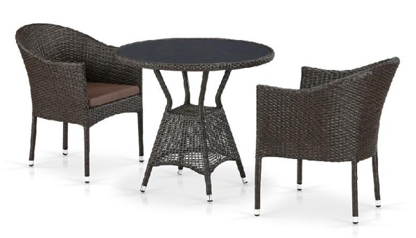 Комплект плетеной мебели AFINA из иск. ротанга T707ANS/Y350-W53 Brown 2Pcs купить в Электростале