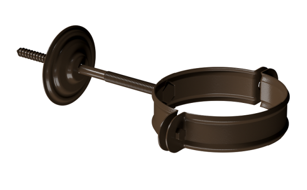 Хомут трубы D90 Döcke STAL PREMIUM Каштан, (RAL 8017) купить в Электростале