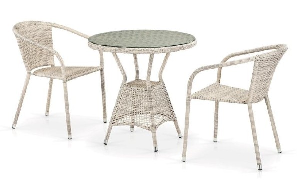 Комплект плетеной мебели AFINA из иск. ротанга T705ANT/Y137C-W85 Latte 2Pcs купить в Электростале