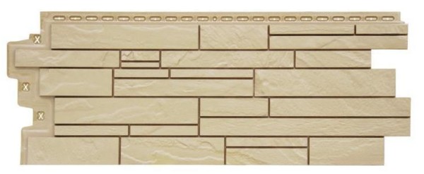 Фасадная панель Grand Line Скала Стандарт бежевый купить в Электростале