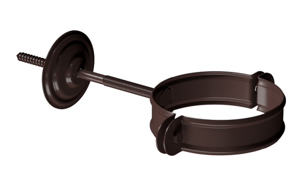 Хомут трубы D90 Döcke STAL PREMIUM Шоколад, (RAL 8019) купить в Электростале