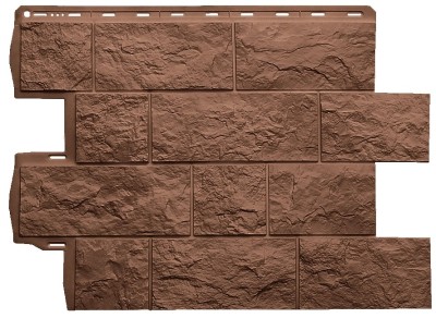 Фасадная панель Альта-Профиль Туф ЭКО Терракотовый