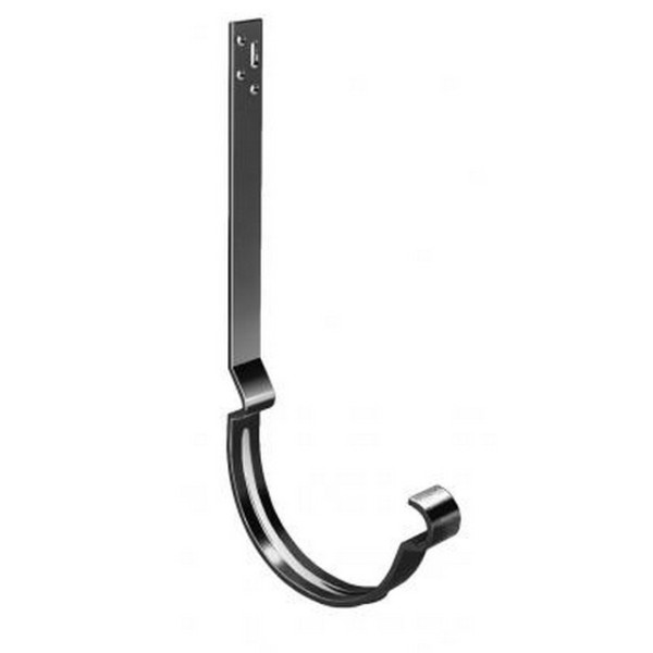 Водосток Grand Line 125x90 – Кронштейн длинный полоса RAL 9005 купить в Электростале