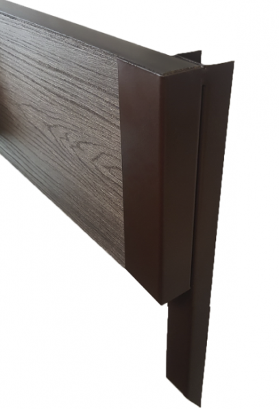 Угловой элемент металлический для досок грядок из ДПК 150мм Коричневый купить в Электростале