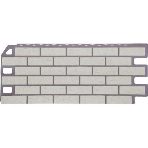 Фасадная панель FineBer, Кирпич, Мелованный белый купить в Электростале