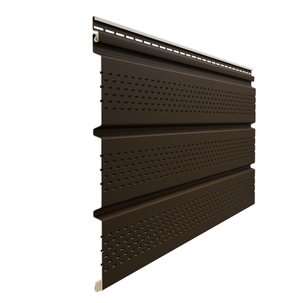 Софит Элит со сплошной перфорацией Коричневый (темный дуб) купить в Электростале