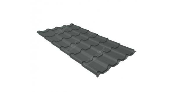 Металлочерепица камея 0,45 PE RAL 7005 мышино-серый купить в Электростале