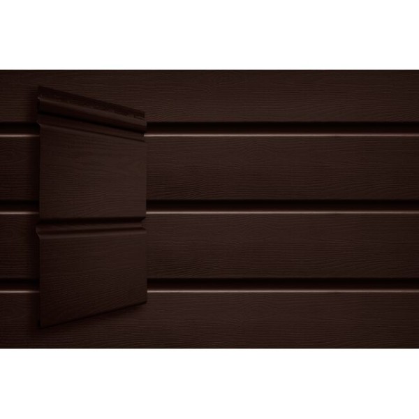 Виниловый сайдинг Grand Line Double-Брус Тёмный Дуб купить в Электростале