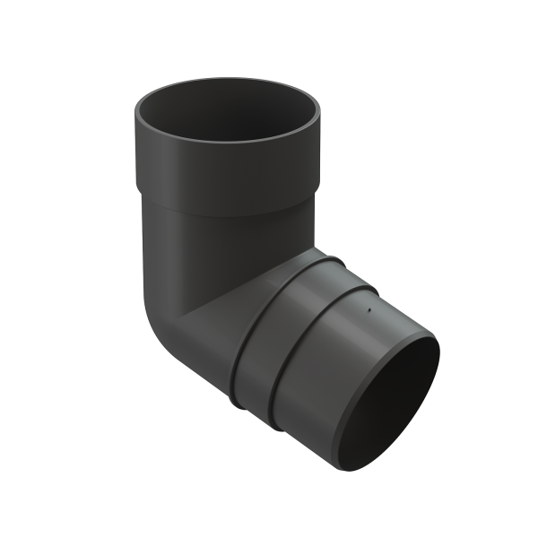 Колено 72˚ для водосточной трубы Docke Premium Графит купить в Электростале