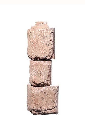 Угол Фасайдинг Серия «Камень крупный» Терракотовый купить в Электростале