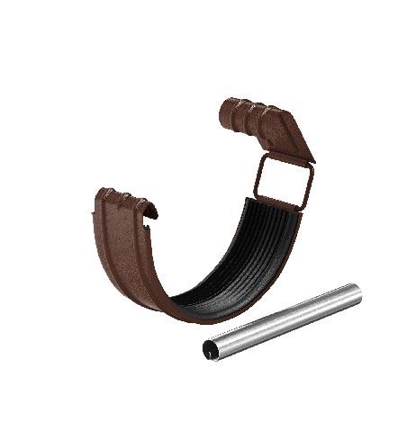 Водосток Aquasistem, Система 150/100 - Соединитель желоба с резиновым уплотнителем RAL 8017 Коричневый matt купить в Электростале