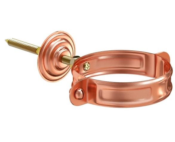 Водосток Aquasistem, система 125x90 - Хомут для крепления трубы медный d90мм купить в Электростале