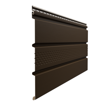 Софит Элит с центральной перфорацией Коричневый (темный дуб)