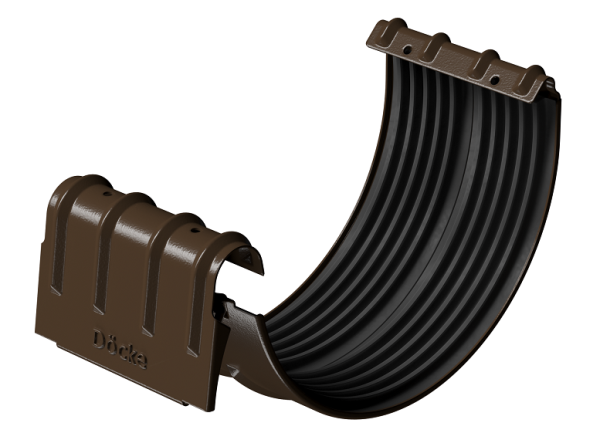 Соединитель желобов D125 Döcke STAL PREMIUM Каштан, (RAL 8017) купить в Электростале