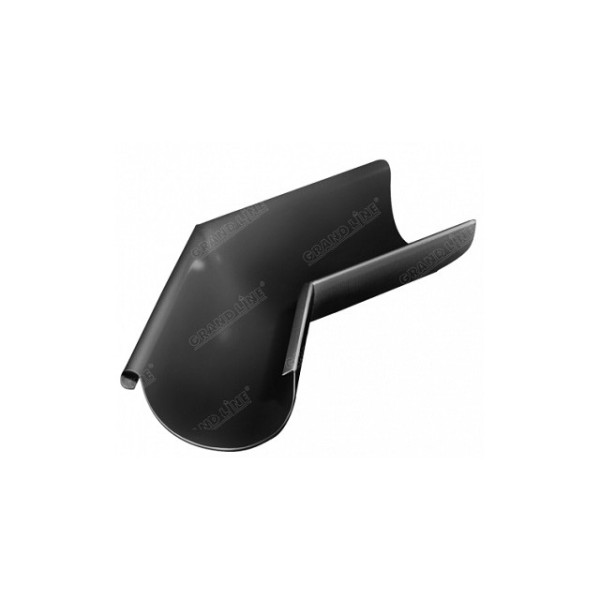 Водосток Grand Line 125x90 – Угол наружный 135° RAL 9005 купить в Электростале