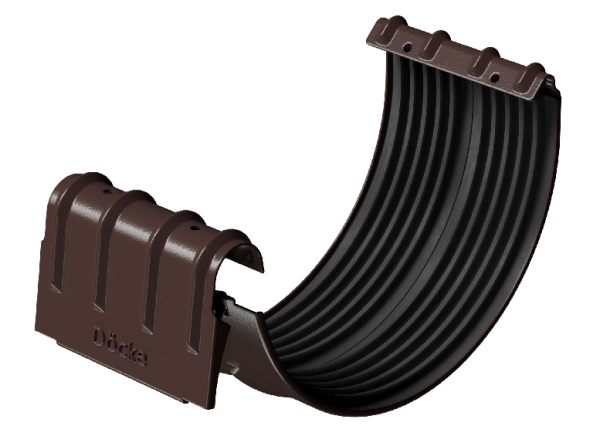 Соединитель желобов D125 Döcke STAL PREMIUM Шоколад, (RAL 8019) купить в Электростале