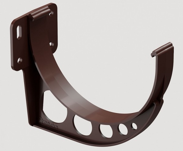 Кронштейн желоба ПВХ Docke STANDART Тёмно-коричневый купить в Электростале