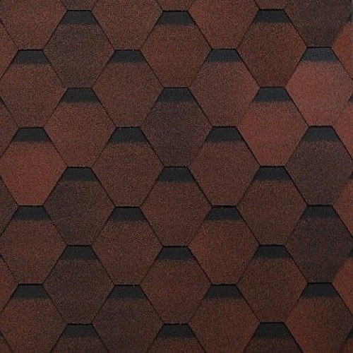 Гибкая черепица Shinglas, коллекция Оптима – Красный купить в Электростале