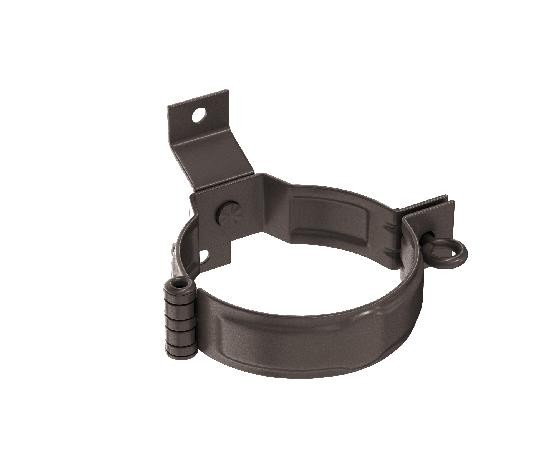 Водосток Aquasistem, система 125x90 - Декоративный хомут трубы под дерево с комплектом крепления RR 32 Тёмно-Коричнневый купить в Электростале