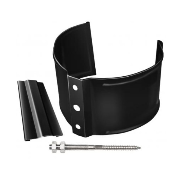 Водосток Grand Line 125x90 – Хомут трубы (на кирпич) RAL 9005 купить в Электростале