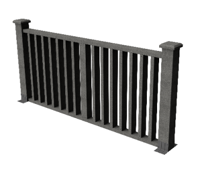 Ограждения декоративное ДПК GRINDERDECO Риальто серый базальт