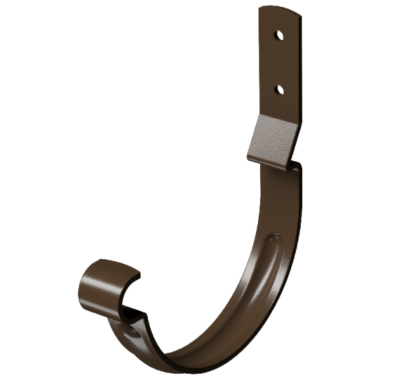 Карнизный крюк короткий (гнутый) D125 Döcke STAL PREMIUM Каштан, (RAL 8017) купить в Электростале