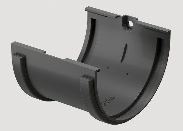 Соединитель желобов ПВХ Docke STANDART серый купить в Электростале