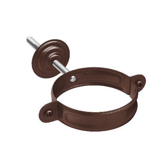 Водосток Aquasistem, Система 150/100 - Хомут для крепления трубы RAL 8017 Коричневый matt купить в Электростале