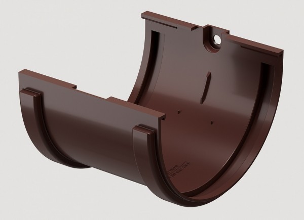 Соединитель желобов ПВХ Docke STANDART Тёмно-коричневый купить в Электростале