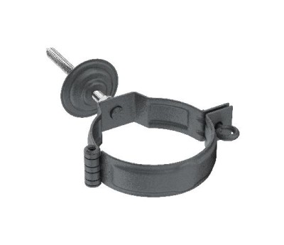 Водосток Aquasistem, Система 150/100 - Декоративный хомут c метизом в сборе RR 23 Маренго matt