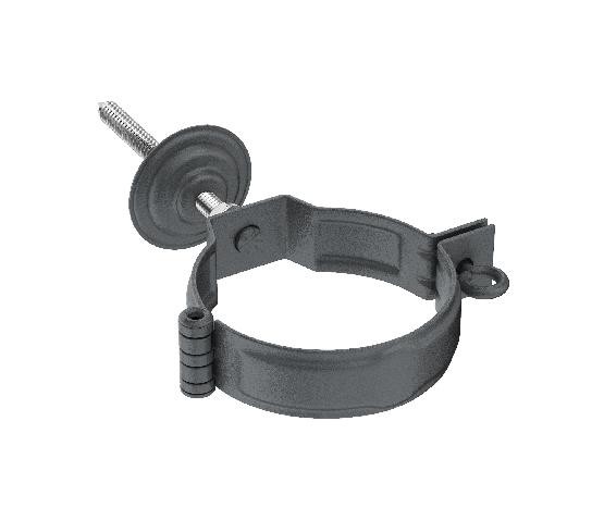 Водосток Aquasistem, Система 150/100 - Декоративный хомут c метизом в сборе RR 23 Маренго matt купить в Электростале