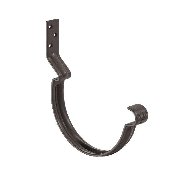 Водосток Aquasistem, система 125x90 - Крюк крепления желоба короткий RR 32 Тёмно-Коричневый купить в Электростале