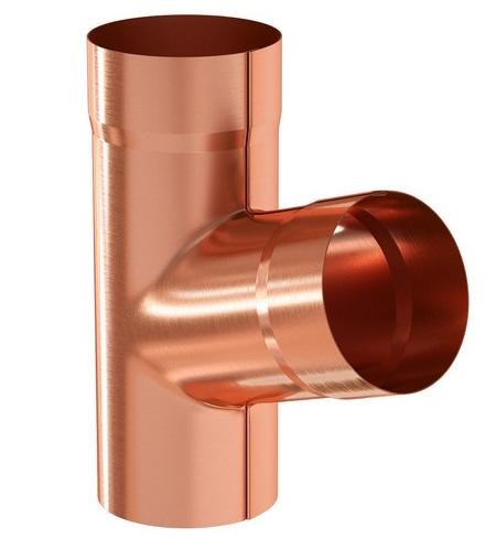 Водосток Aquasistem, система 125x90 - Тройник трубы медный купить в Электростале