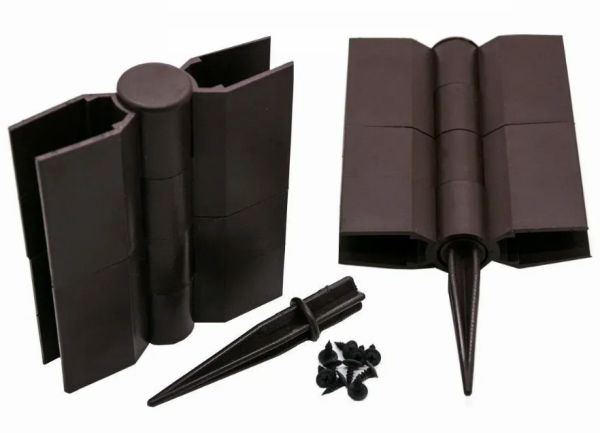 Угловой элемент поворотный, пластиковый от 60° до 300° для доски 150х25 мм из ДПК коричневый Holzhof купить в Электростале