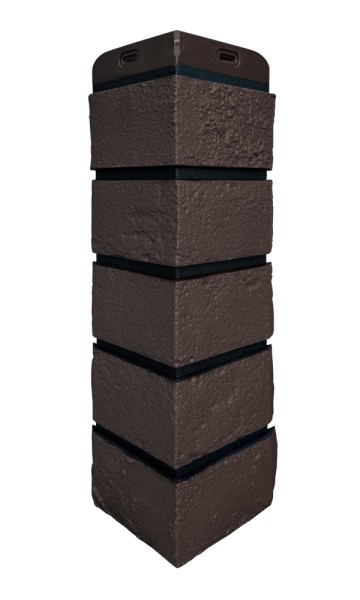 Угол Grand Line состаренный кирпич премиум Шоколадный (шов RAL 9005) купить в Электростале