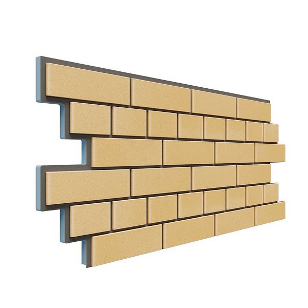 Фасадная термопанель Доломит кирпич 20мм Жёлтый купить в Электростале