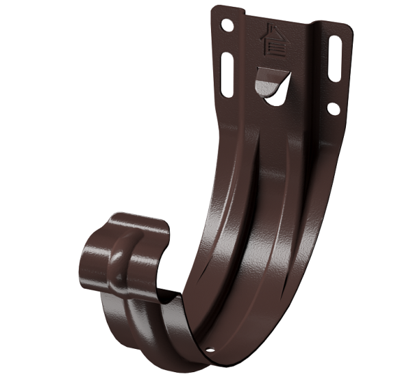 Карнизный кронштейн (штампованный) D125Döcke STAL PREMIUM Шоколад, (RAL 8019) купить в Электростале