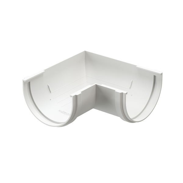 Угол желоба 90˚ Docke Premium ПВХ - Пломбир купить в Электростале