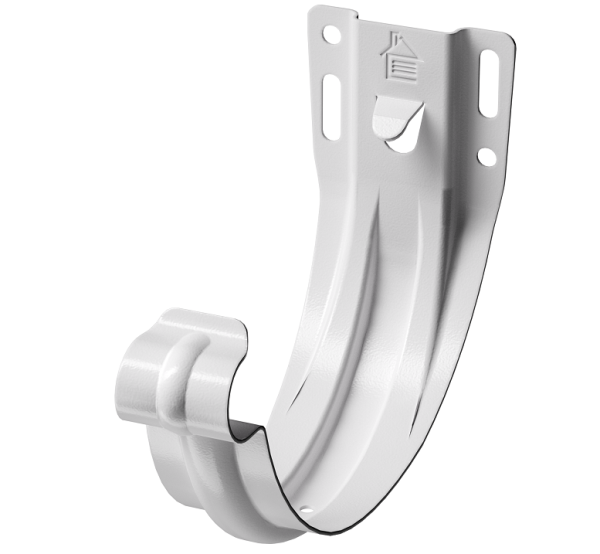 Карнизный кронштейн (штампованный) D125Döcke STAL PREMIUM Пломбир, (RAL 9010) купить в Электростале